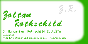 zoltan rothschild business card